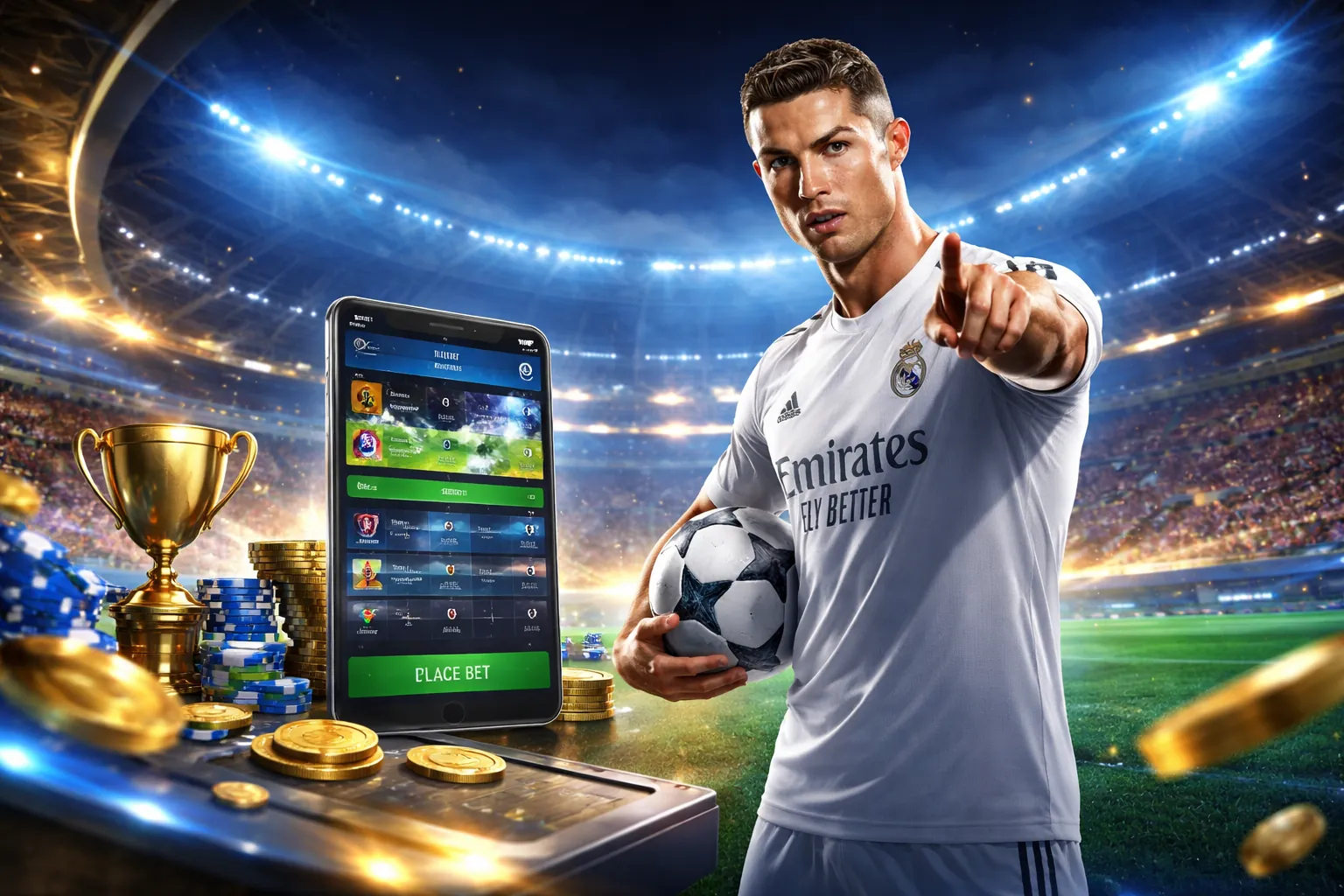 Sân vận động bóng đá với khán giả cổ vũ Fun88